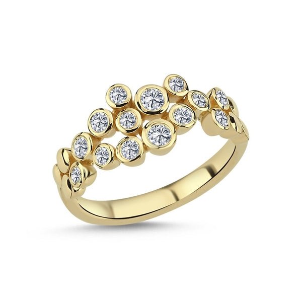 Klassisk Nuran diamantring i 14 kt guld med 0,38 ct diamanter
